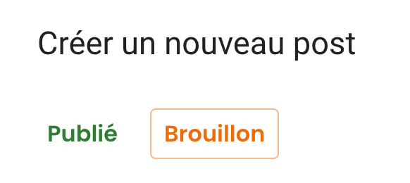 Illustration : Modifier le statut via le formulaire