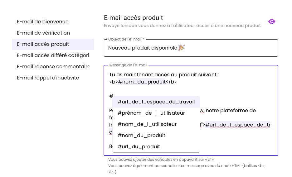 Illustration : Personnaliser le contenu