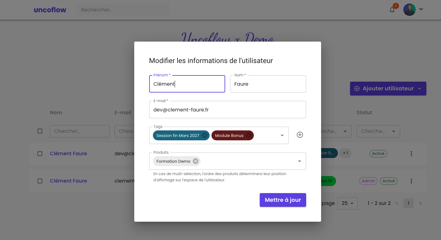Illustration : Option 1 : Attribution individuelle