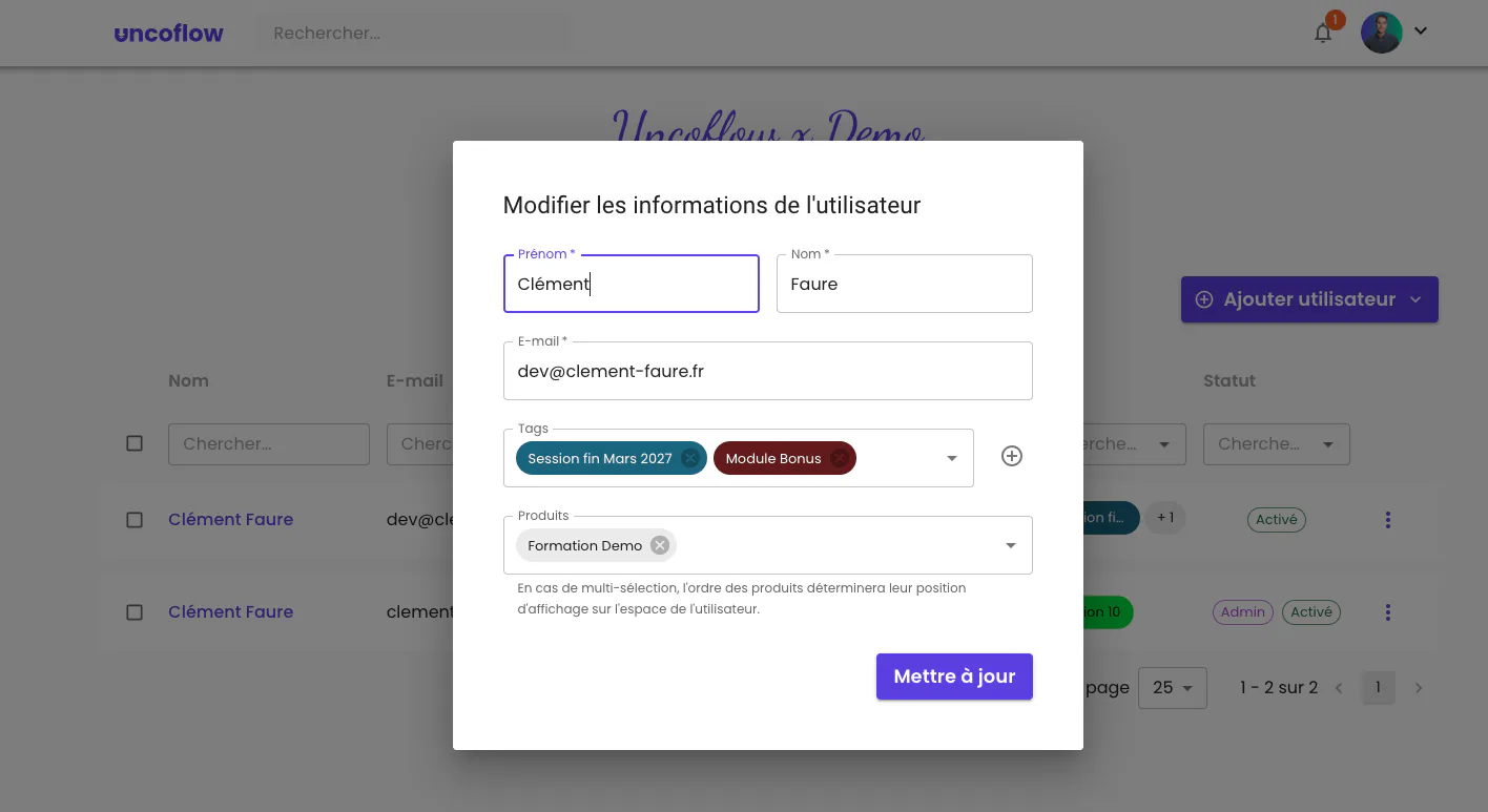 Illustration : Option 1 : Attribution individuelle