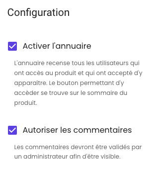 Illustration : Activer l'annuaire